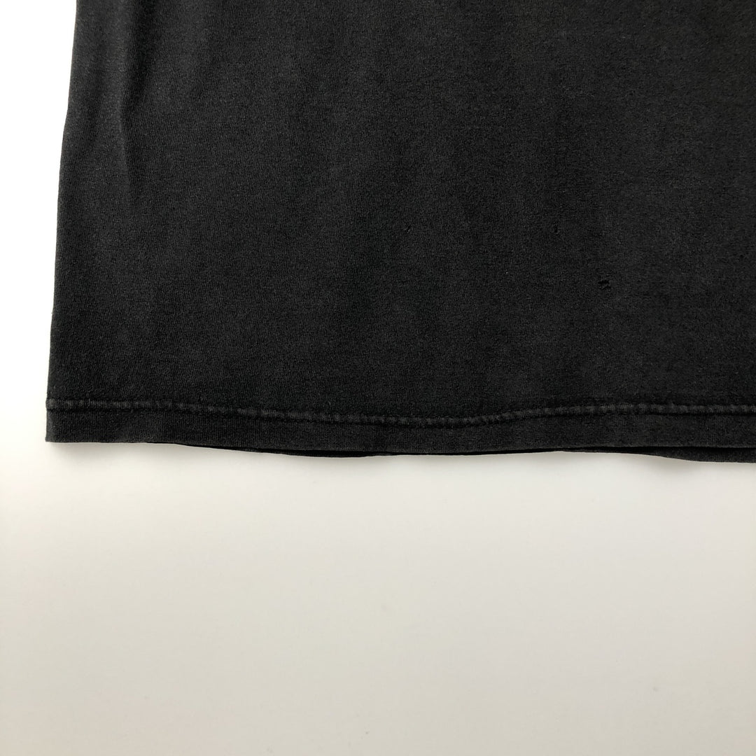 00'S Delta DELTA Message Print T-shirt Men's L size cotton black type Vintage Second Hand