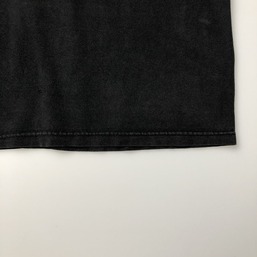 00'S Delta DELTA Message Print T-shirt Men's L size cotton black type Vintage Second Hand