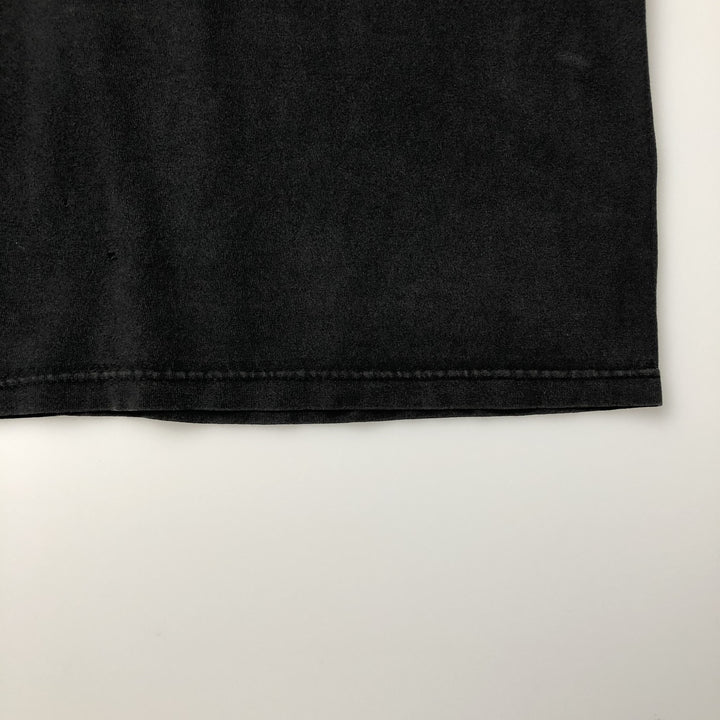 00'S Delta DELTA Message Print T-shirt Men's L size cotton black type Vintage Second Hand