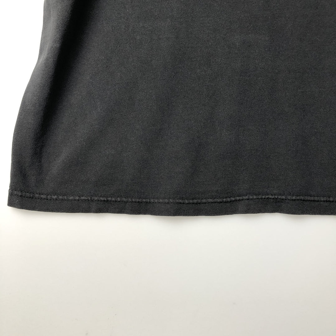 00'S Delta DELTA Message Print T-shirt Men's L size cotton black type Vintage Second Hand