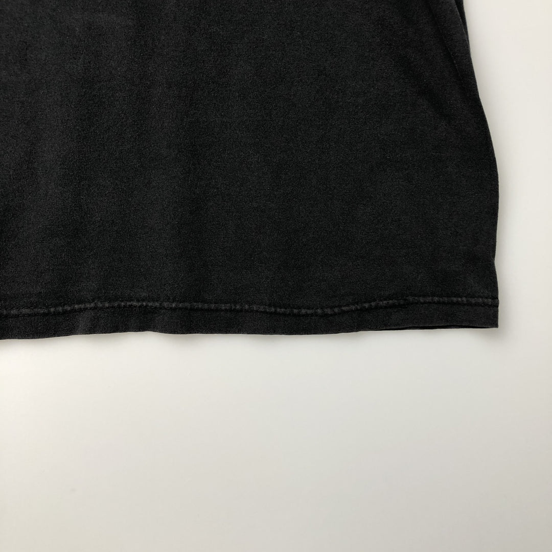 00'S Delta DELTA Message Print T-shirt Men's L size cotton black type Vintage Second Hand