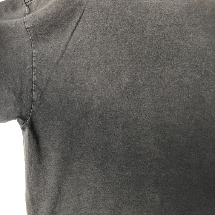 00'S Delta DELTA Message Print T-shirt Men's L size cotton black type Vintage Second Hand