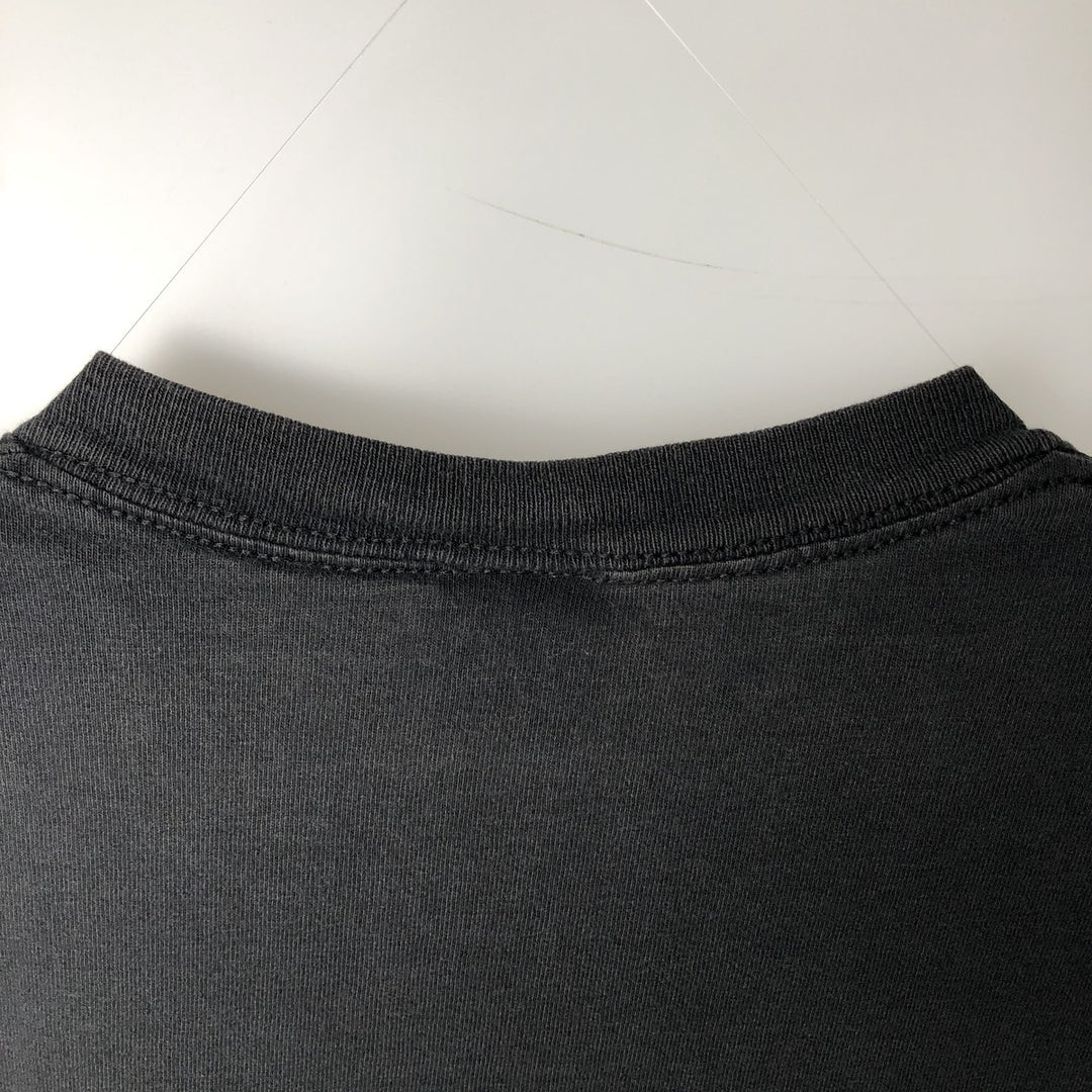 00'S Delta DELTA Message Print T-shirt Men's L size cotton black type Vintage Second Hand