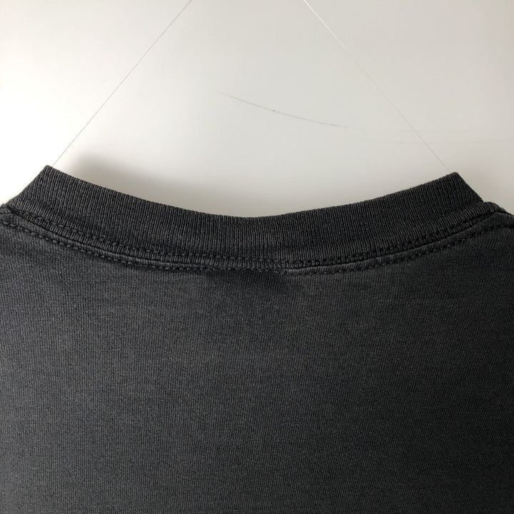00'S Delta DELTA Message Print T-shirt Men's L size cotton black type Vintage Second Hand