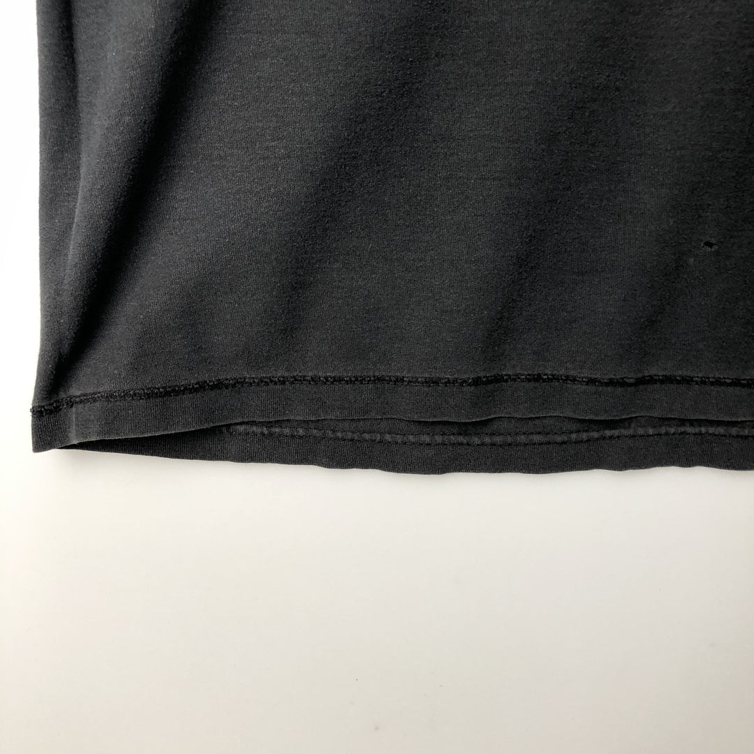 00'S Delta DELTA Message Print T-shirt Men's L size cotton black type Vintage Second Hand