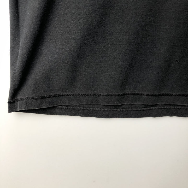 00'S Delta DELTA Message Print T-shirt Men's L size cotton black type Vintage Second Hand