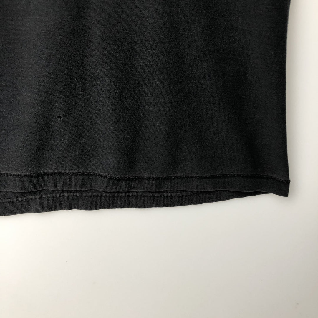 00'S Delta DELTA Message Print T-shirt Men's L size cotton black type Vintage Second Hand