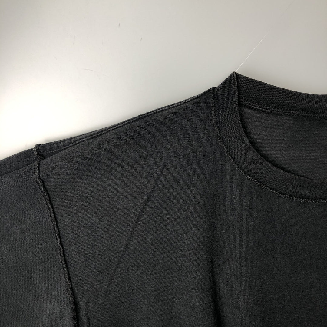 00'S Delta DELTA Message Print T-shirt Men's L size cotton black type Vintage Second Hand
