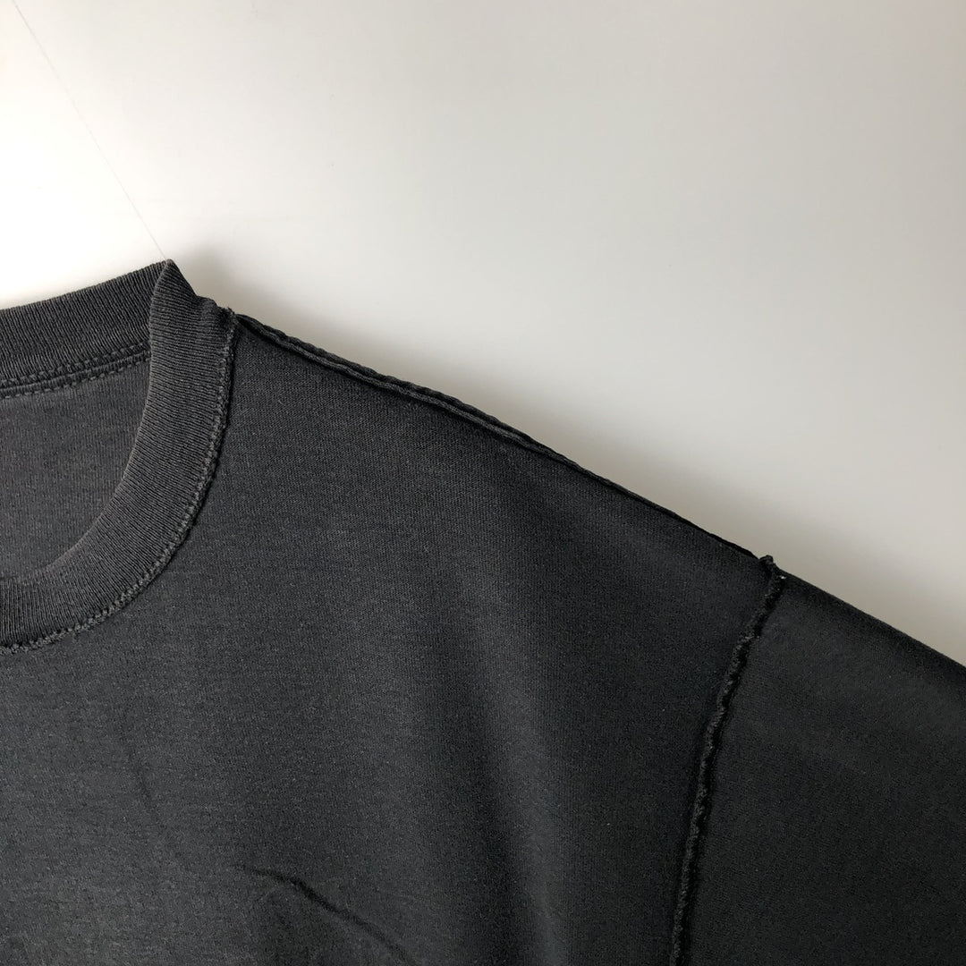 00'S Delta DELTA Message Print T-shirt Men's L size cotton black type Vintage Second Hand