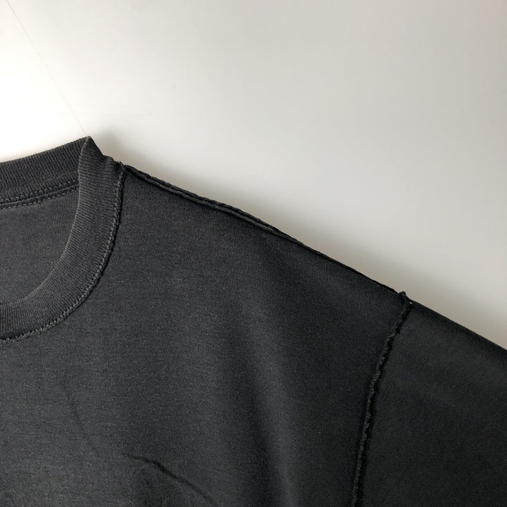 00'S Delta DELTA Message Print T-shirt Men's L size cotton black type Vintage Second Hand
