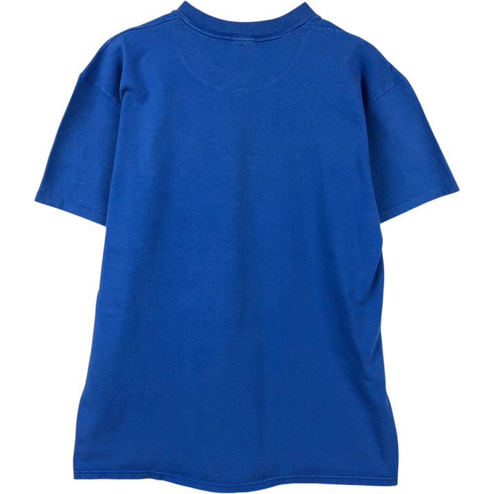 80'S Stedman Message Print T-Shirt, Made in USA, Men's Size L (Equivalent), Vintage cotton blue type Vintage Second Hand