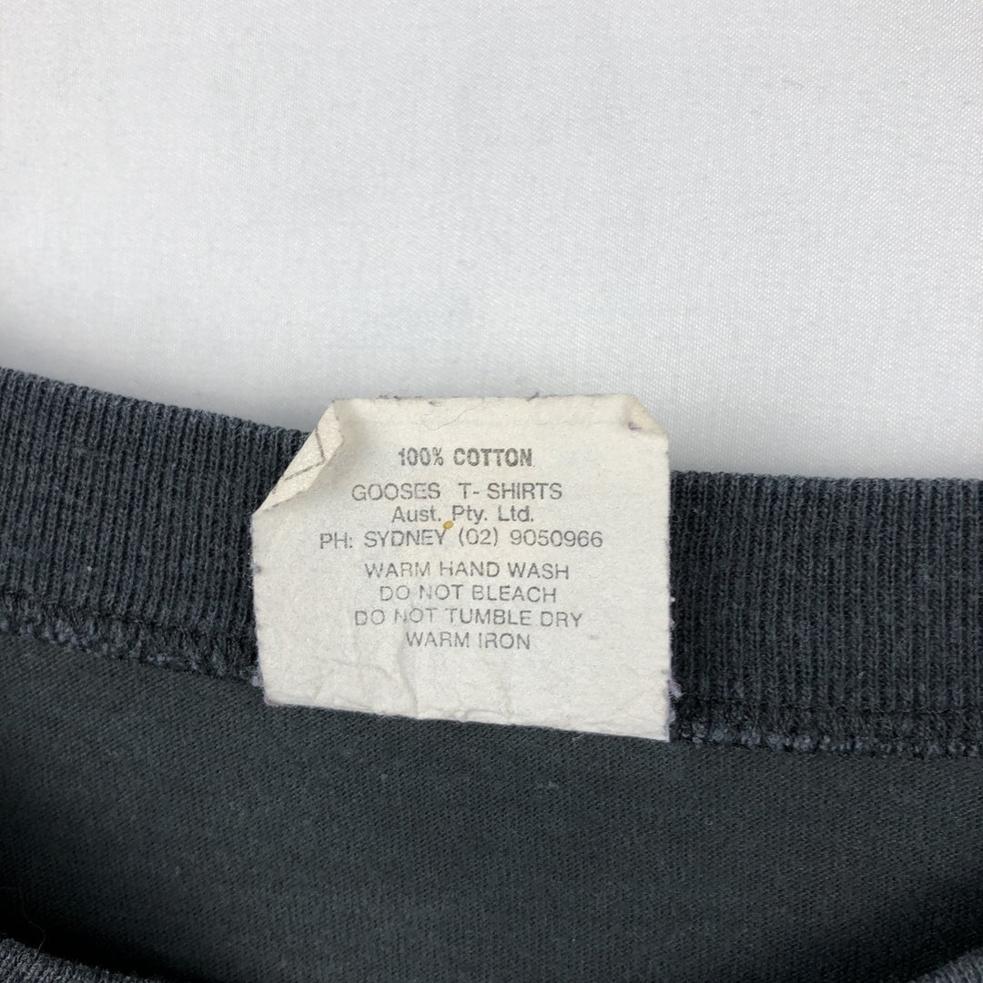 90'S GOOSES T-SHIRTS Art T-shirt, Men's Size L (approx.), Vintage cotton black type Vintage Second Hand
