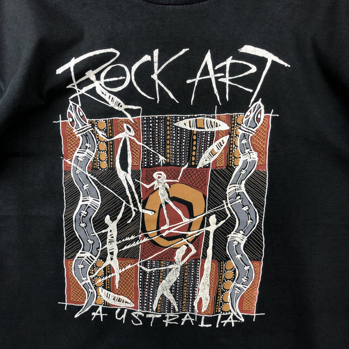90'S GOOSES T-SHIRTS Art T-shirt, Men's Size L (approx.), Vintage cotton black type Vintage Second Hand