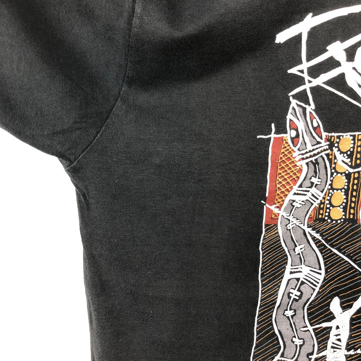 90'S GOOSES T-SHIRTS Art T-shirt, Men's Size L (approx.), Vintage cotton black type Vintage Second Hand