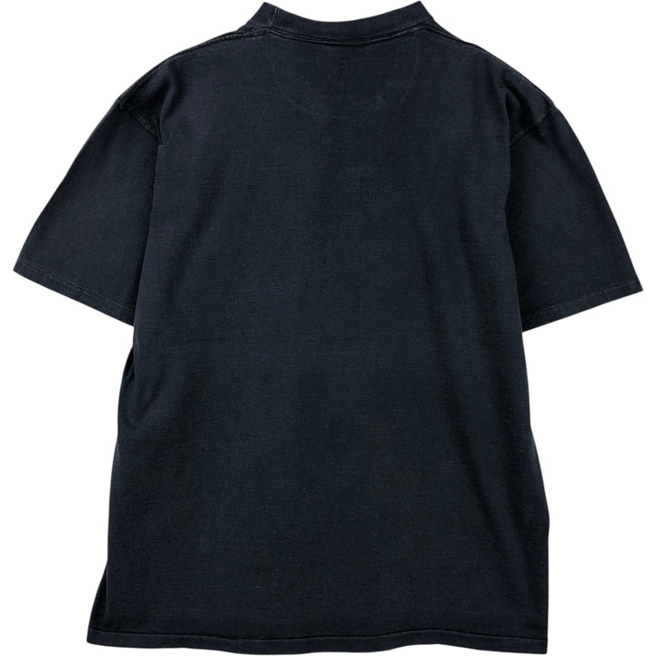 ~90'S LAKE STREET Message Print T-Shirt, Made in USA, Men's XL equivalent, Vintage cotton navy blue type Vintage Second Hand
