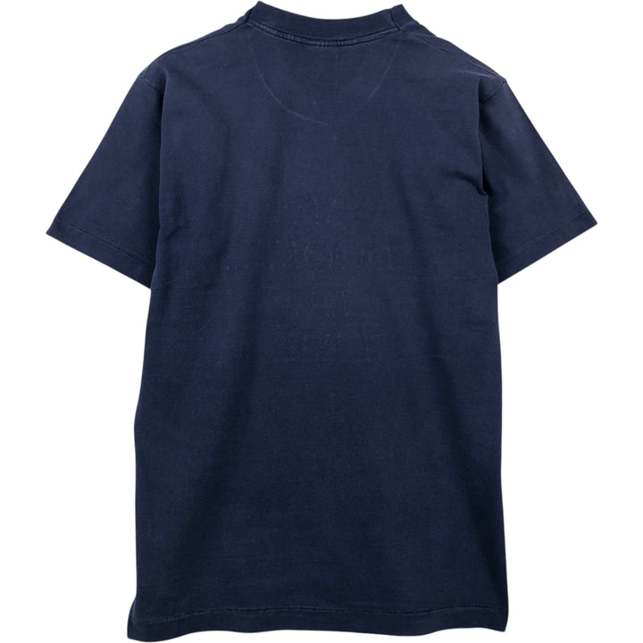 2000'S Fruit of the Loom message print T-shirt, men's size M (approx.) cotton navy blue type Vintage Second Hand