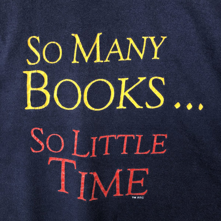 2000'S Fruit of the Loom message print T-shirt, men's size M (approx.) cotton navy blue type Vintage Second Hand