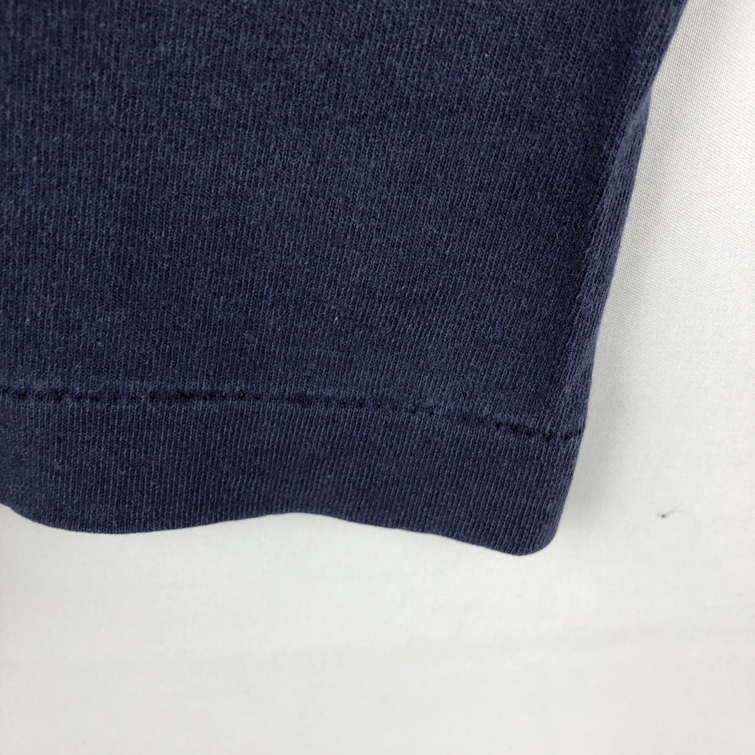 2000'S Fruit of the Loom message print T-shirt, men's size M (approx.) cotton navy blue type Vintage Second Hand
