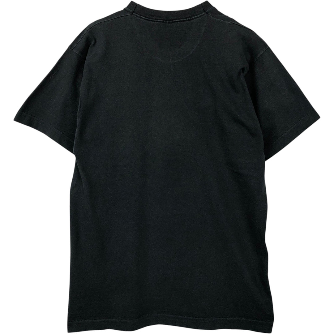 90'S Fruit of the Loom Message Print T-Shirt Made in USA Men's L Size Vintage cotton black type Vintage Second Hand