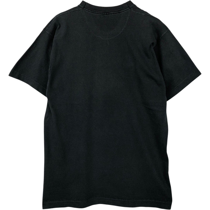 90'S Fruit of the Loom Message Print T-Shirt Made in USA Men's L Size Vintage cotton black type Vintage Second Hand
