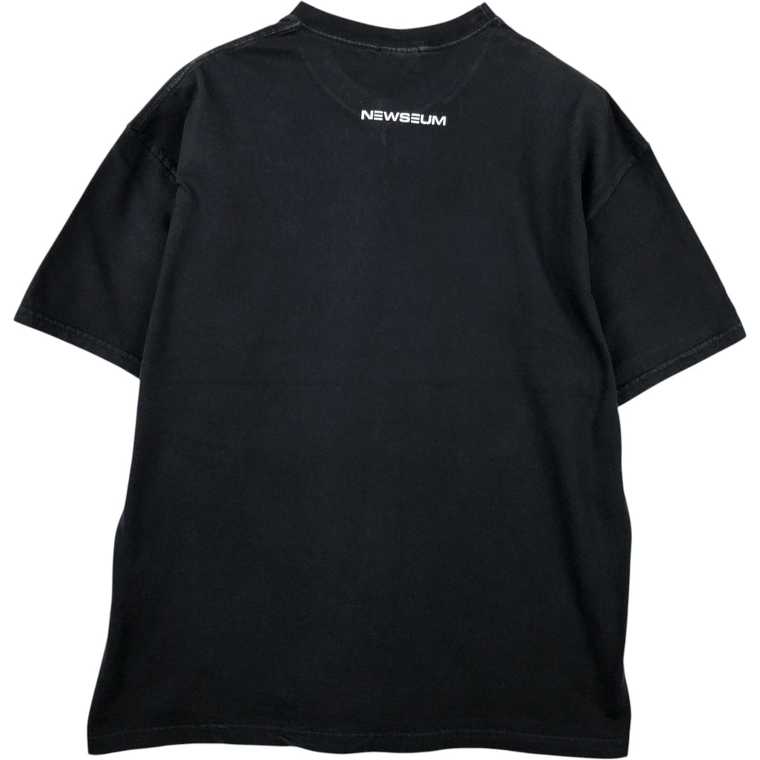 90s-00'S Hanes BEEFY-T Message Print T-Shirt, Men's XL (approx.) cotton black type Vintage Second Hand