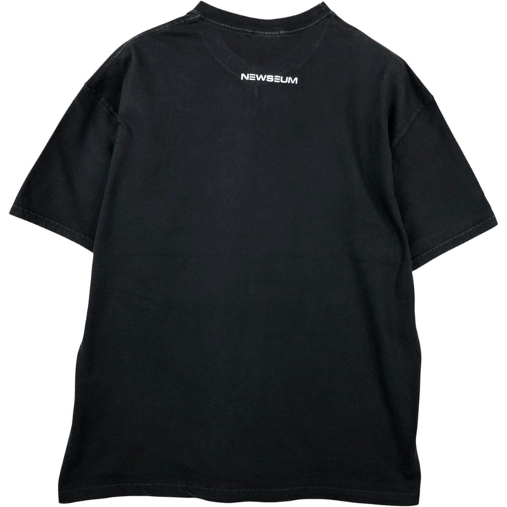 90s-00'S Hanes BEEFY-T Message Print T-Shirt, Men's XL (approx.) cotton black type Vintage Second Hand