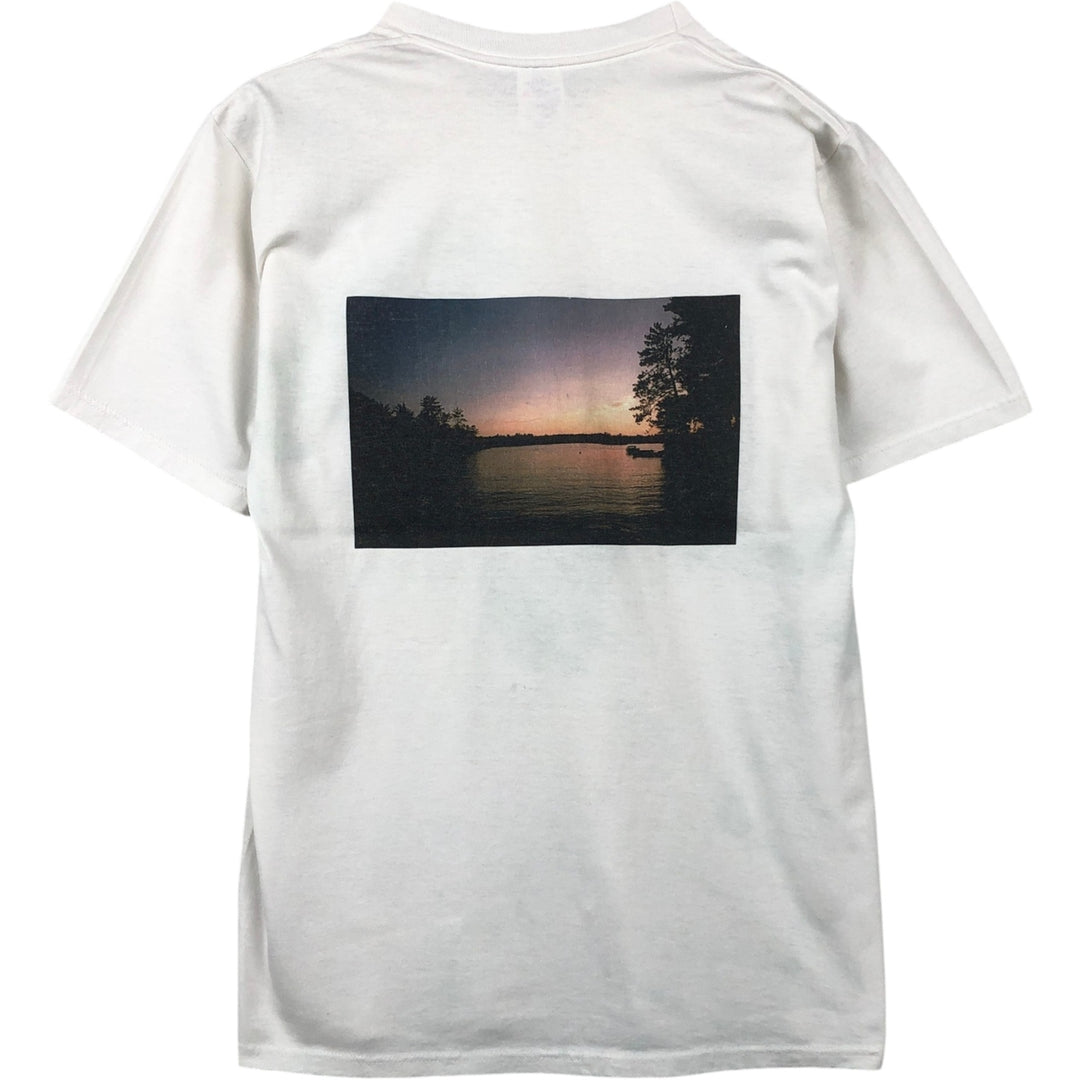 80s-90'S Jerzees Photo T-Shirt, Made in USA, Men's Size M (approx.), Vintage cotton white type Vintage Second Hand
