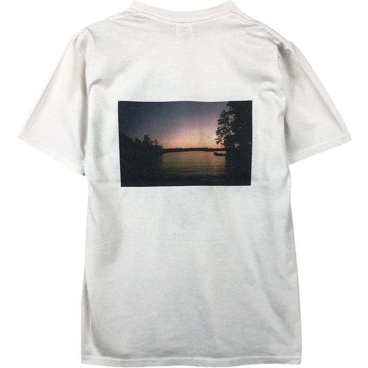 80s-90'S Jerzees Photo T-Shirt, Made in USA, Men's Size M (approx.), Vintage cotton white type Vintage Second Hand