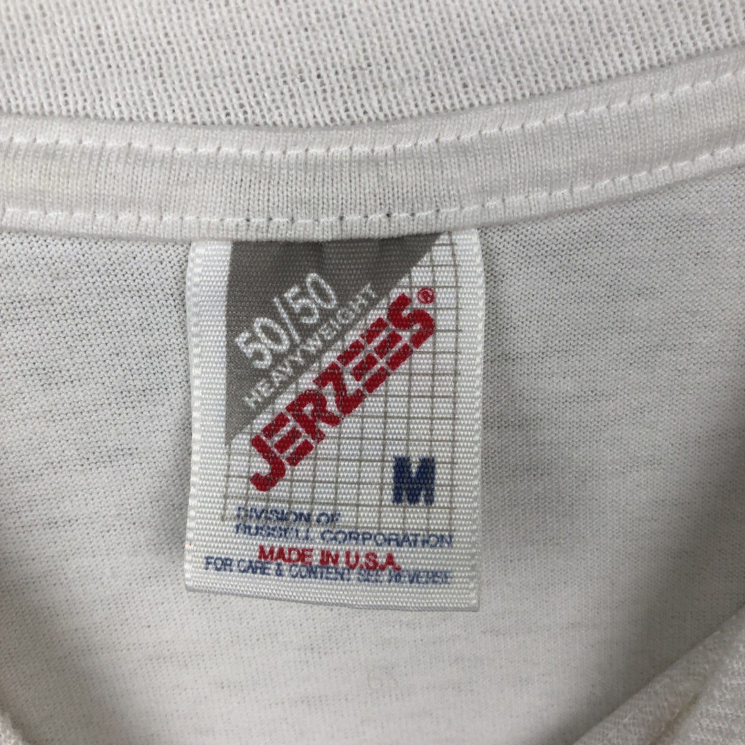 80s-90'S Jerzees Photo T-Shirt, Made in USA, Men's Size M (approx.), Vintage cotton white type Vintage Second Hand