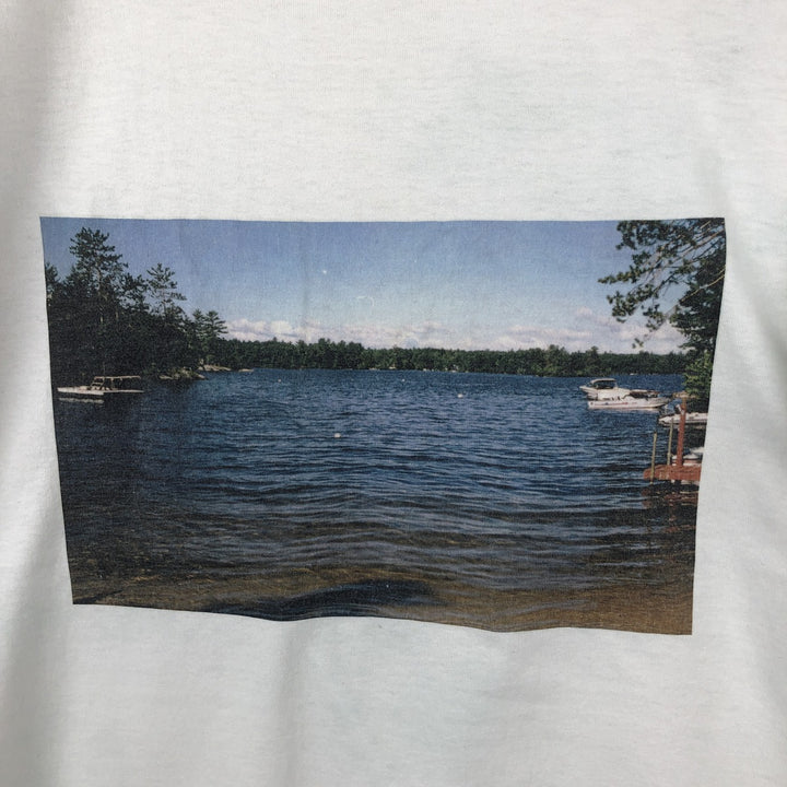 80s-90'S Jerzees Photo T-Shirt, Made in USA, Men's Size M (approx.), Vintage cotton white type Vintage Second Hand