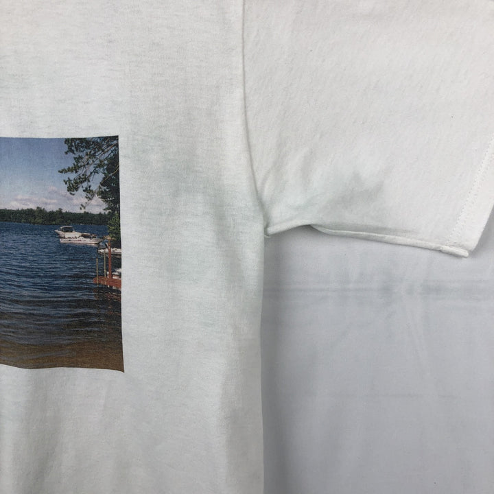 80s-90'S Jerzees Photo T-Shirt, Made in USA, Men's Size M (approx.), Vintage cotton white type Vintage Second Hand
