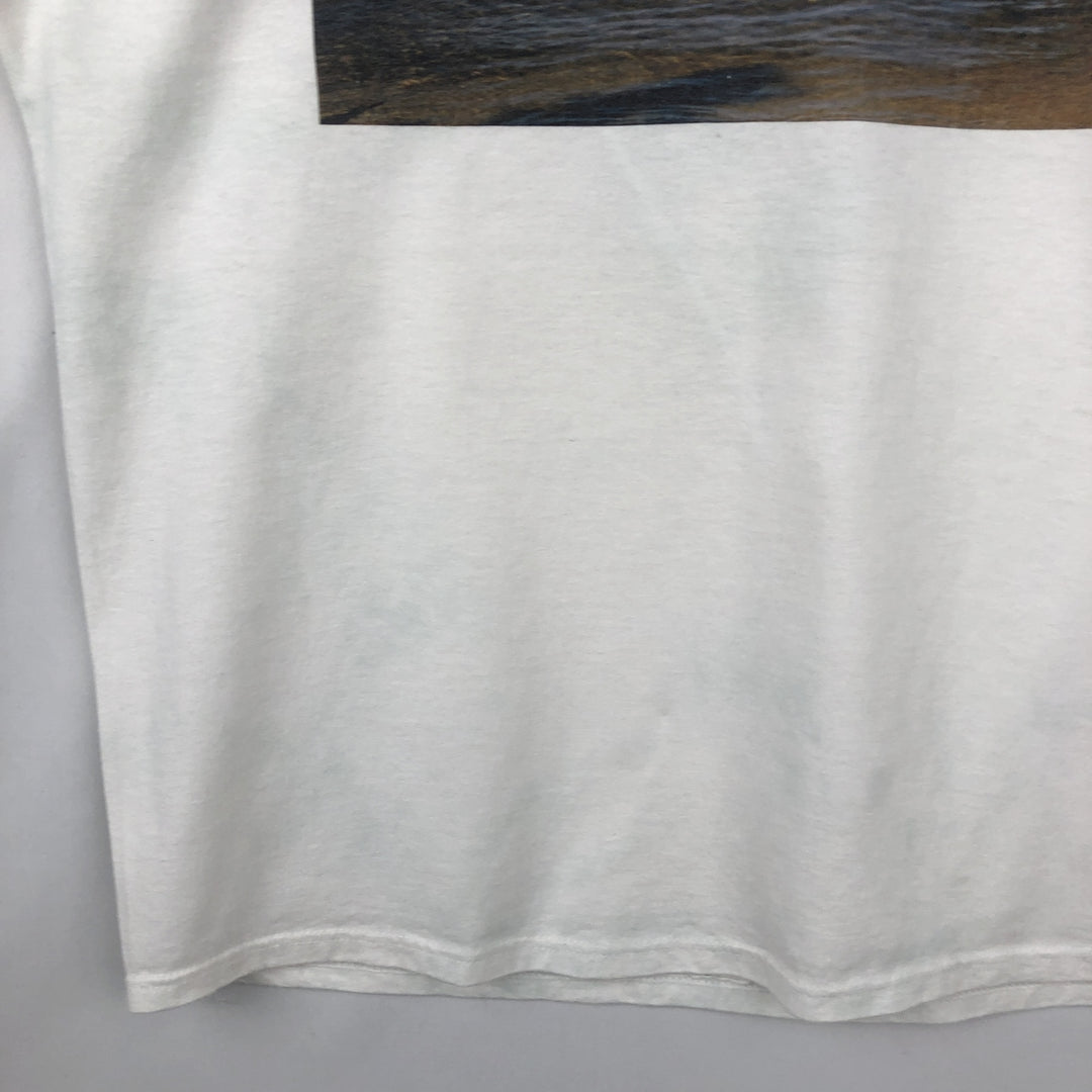 80s-90'S Jerzees Photo T-Shirt, Made in USA, Men's Size M (approx.), Vintage cotton white type Vintage Second Hand
