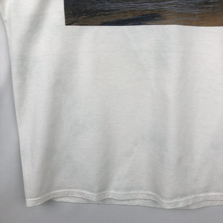 80s-90'S Jerzees Photo T-Shirt, Made in USA, Men's Size M (approx.), Vintage cotton white type Vintage Second Hand
