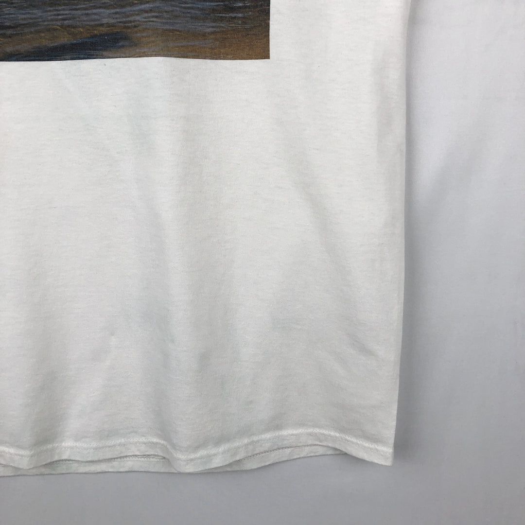 80s-90'S Jerzees Photo T-Shirt, Made in USA, Men's Size M (approx.), Vintage cotton white type Vintage Second Hand