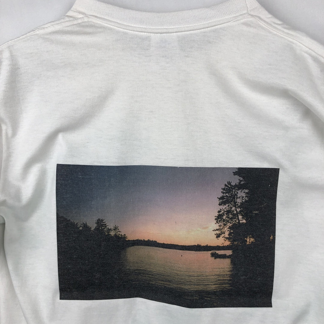 80s-90'S Jerzees Photo T-Shirt, Made in USA, Men's Size M (approx.), Vintage cotton white type Vintage Second Hand