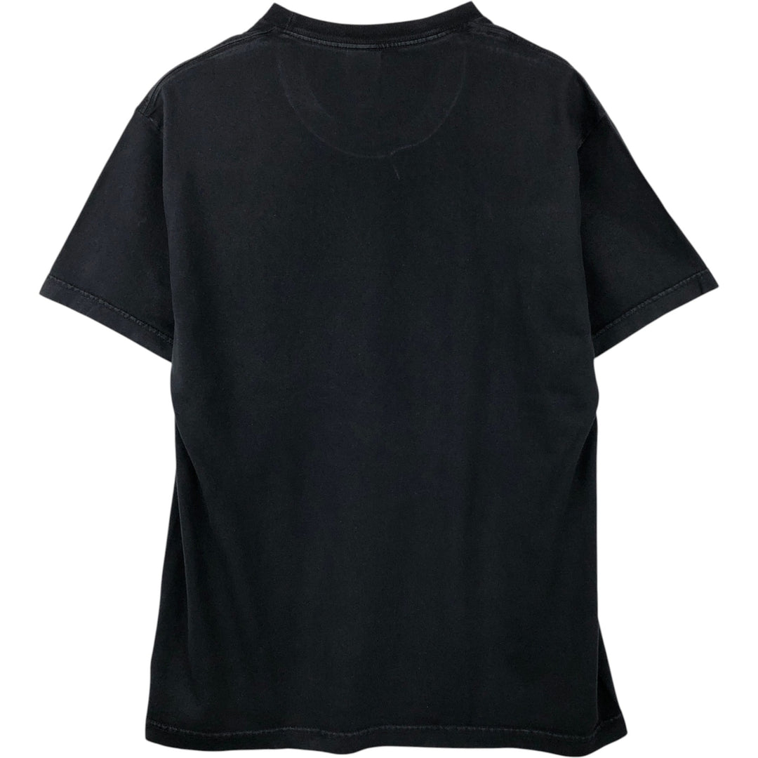 ALSTYLE Message Print T-Shirt, Men's Size L (equivalent) cotton black type Vintage Second Hand