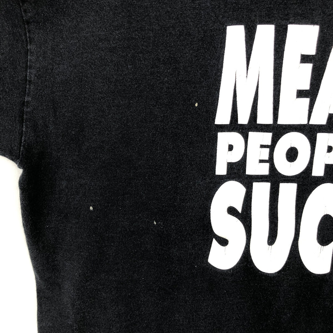 90'S Murina Message Print T-Shirt, Made in USA, Men's Size L (Equivalent), Vintage cotton black type Vintage Second Hand