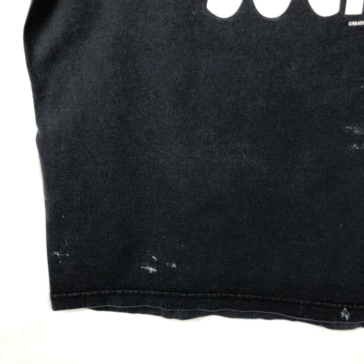 90'S Murina Message Print T-Shirt, Made in USA, Men's Size L (Equivalent), Vintage cotton black type Vintage Second Hand