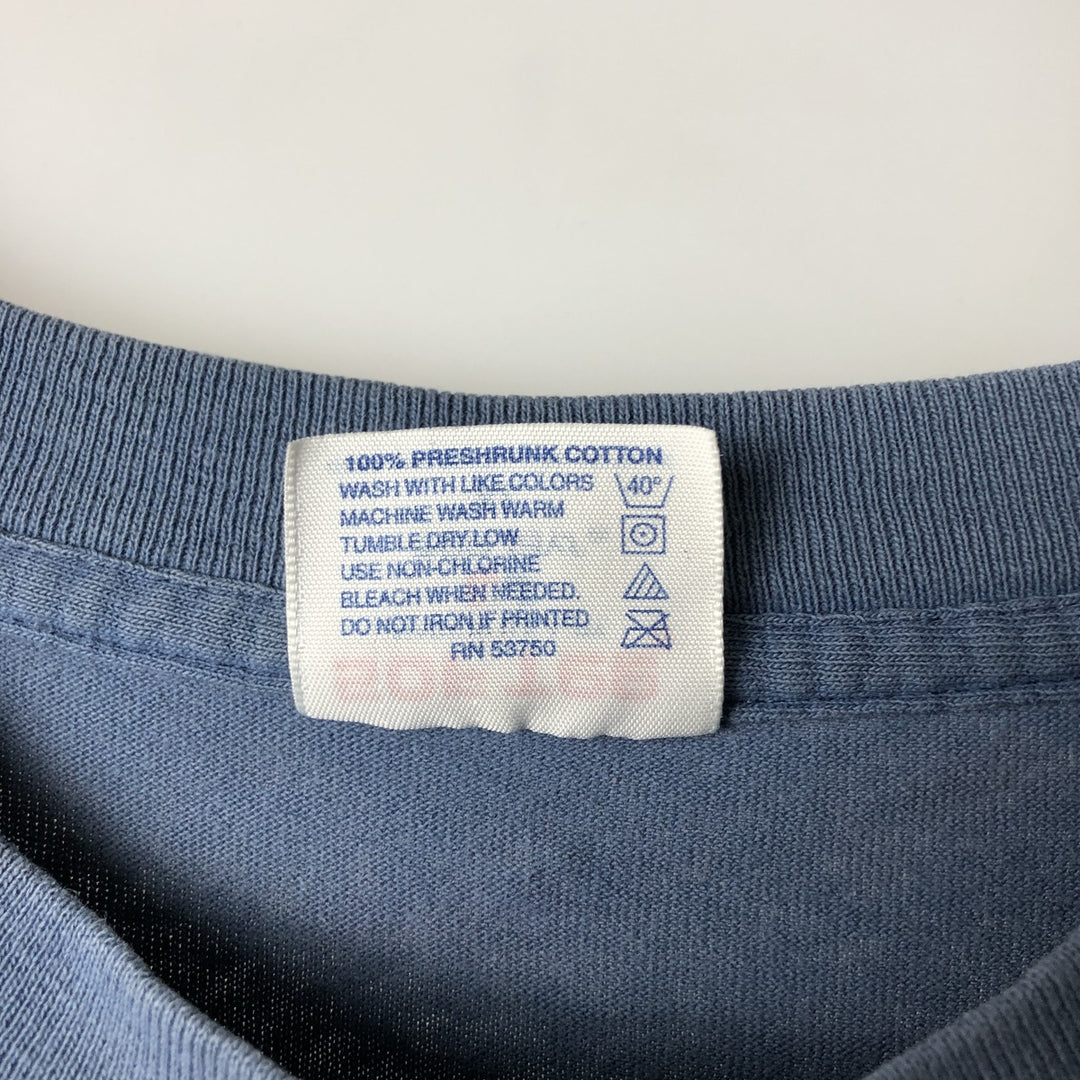 90'S SOF TEE Message Print T-shirt Made in USA Men's XL Vintage cotton navy blue type Vintage Second Hand