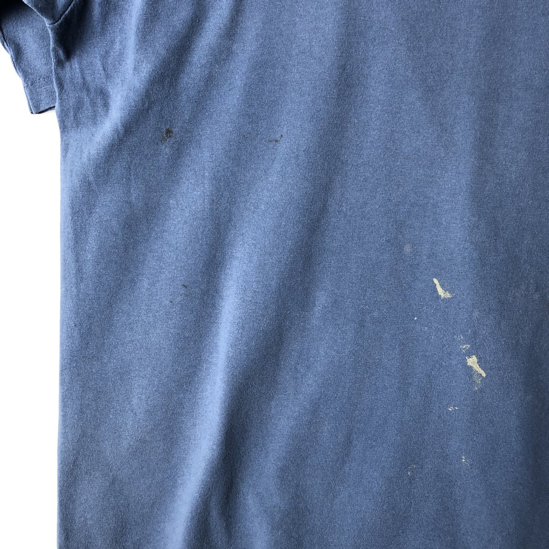 90'S SOF TEE Message Print T-shirt Made in USA Men's XL Vintage cotton navy blue type Vintage Second Hand