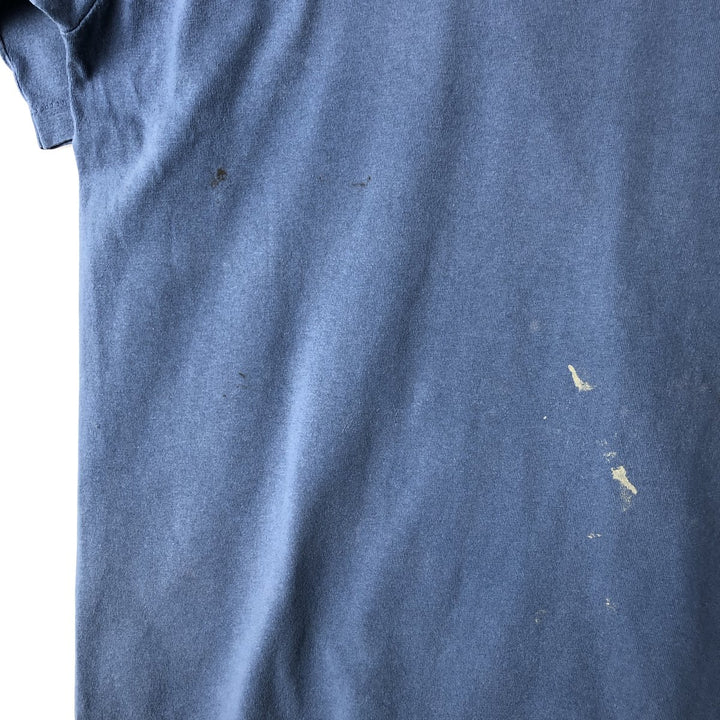 90'S SOF TEE Message Print T-shirt Made in USA Men's XL Vintage cotton navy blue type Vintage Second Hand