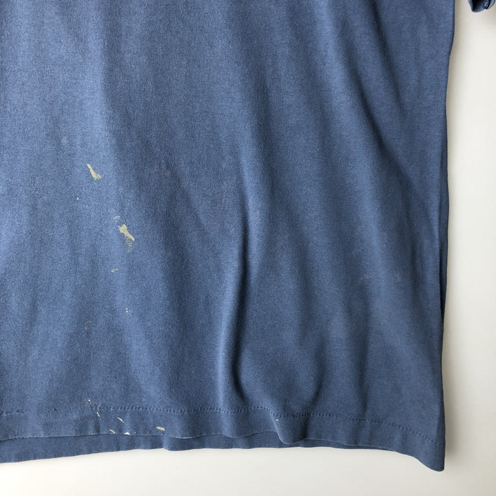 90'S SOF TEE Message Print T-shirt Made in USA Men's XL Vintage cotton navy blue type Vintage Second Hand