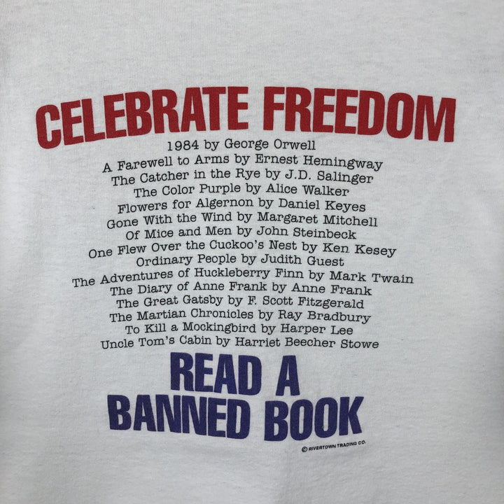 90'S Fruit of the Loom Message Print T-Shirt Made in USA Men's XL Vintage cotton white type Vintage Second Hand
