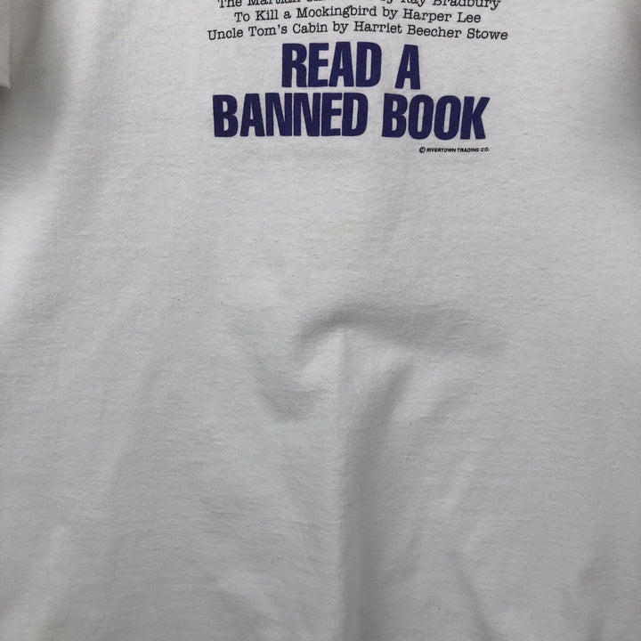 90'S Fruit of the Loom Message Print T-Shirt Made in USA Men's XL Vintage cotton white type Vintage Second Hand