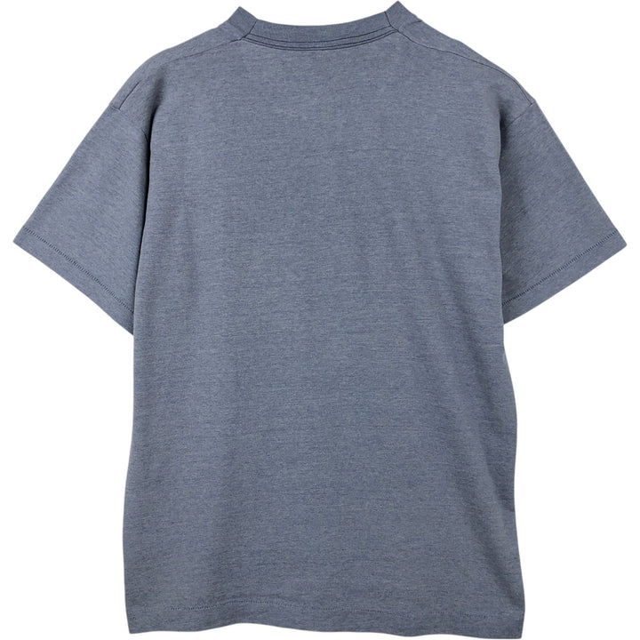 90'S Fruit of the Loom Message Print T-Shirt Made in USA Men's L Size Vintage cotton gray type Vintage Second Hand