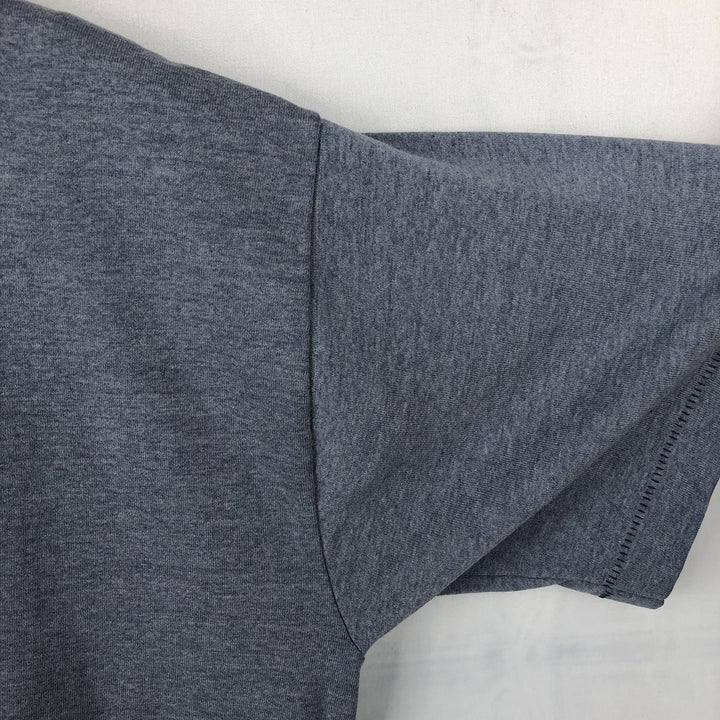 90'S Fruit of the Loom Message Print T-Shirt Made in USA Men's L Size Vintage cotton gray type Vintage Second Hand