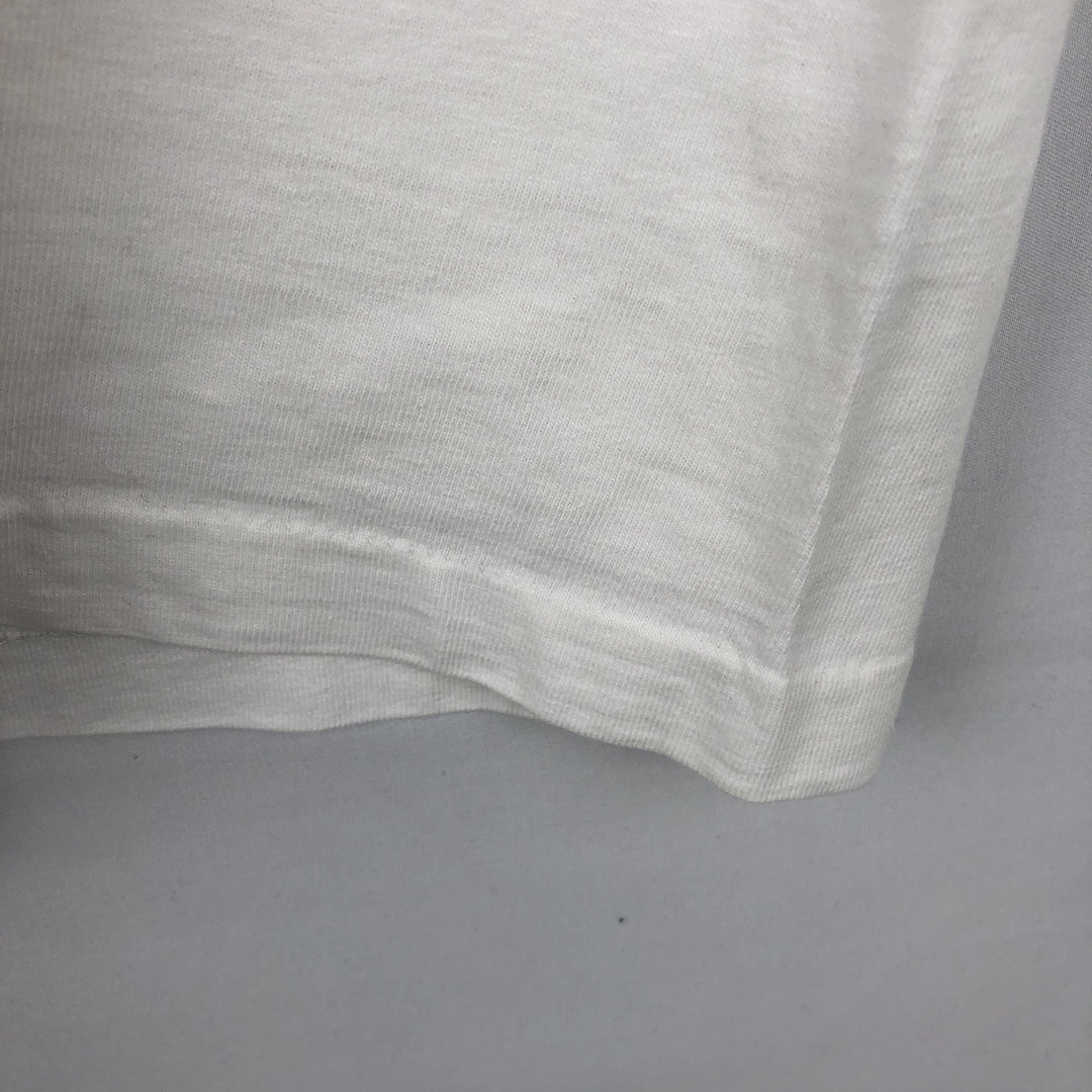 ~90'S Fish and Bird Print Art T-Shirt, Men's Size L (Equivalent), Vintage unclear white type Vintage Second Hand