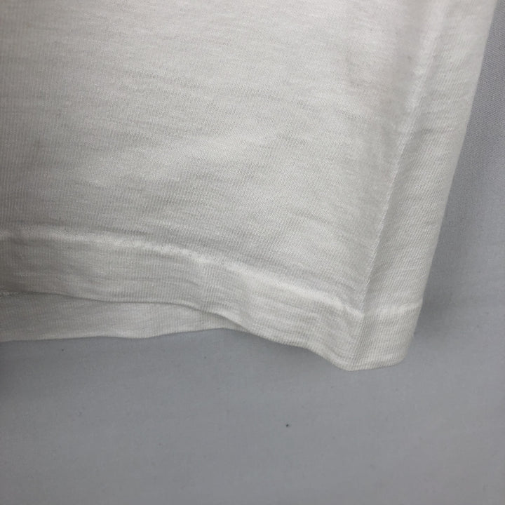 ~90'S Fish and Bird Print Art T-Shirt, Men's Size L (Equivalent), Vintage unclear white type Vintage Second Hand