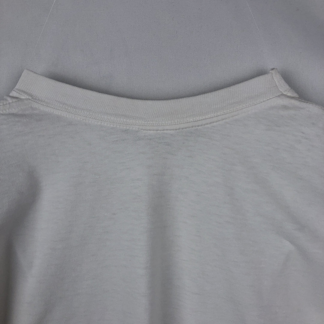 ~90'S Fish and Bird Print Art T-Shirt, Men's Size L (Equivalent), Vintage unclear white type Vintage Second Hand