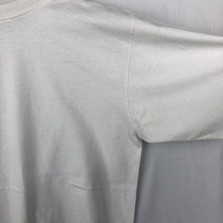 ~90'S Fish and Bird Print Art T-Shirt, Men's Size L (Equivalent), Vintage unclear white type Vintage Second Hand